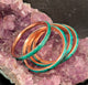 malachite bangel bangle bracelet copper inlaid