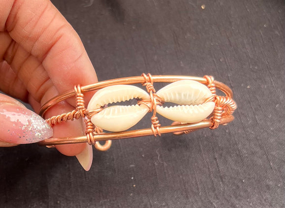 cowrie shell copper bracelet