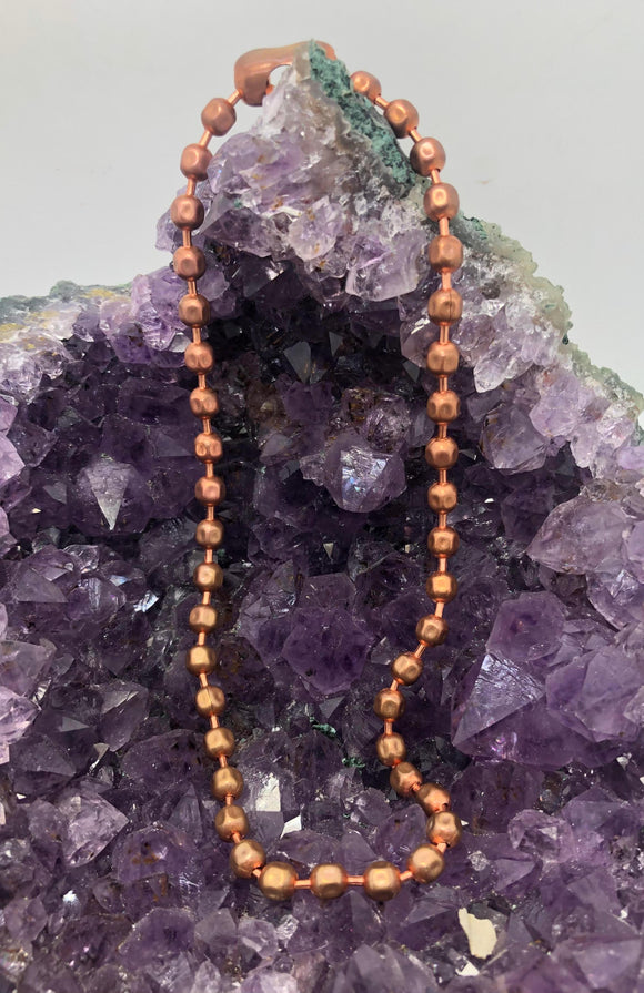 6.3 mm Copper Bead Chain Necklace - Infinite Treasures, LLC