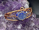 Denim, lapis,lazuli,bracelet,copper,Wirewrapped 