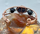 Hypersthene magical stone copper wire wrapped bracelet