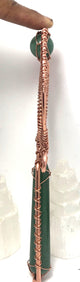Green Aventurine Copper Handheld Ankh - Infinite Treasures, LLC