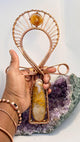 Golden Healer Quartz Crystal Handheld Ankh - Infinite Treasures, LLC