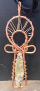 Green Kyanite Copper Ankh Necklace Pendant - Infinite Treasures, LLC