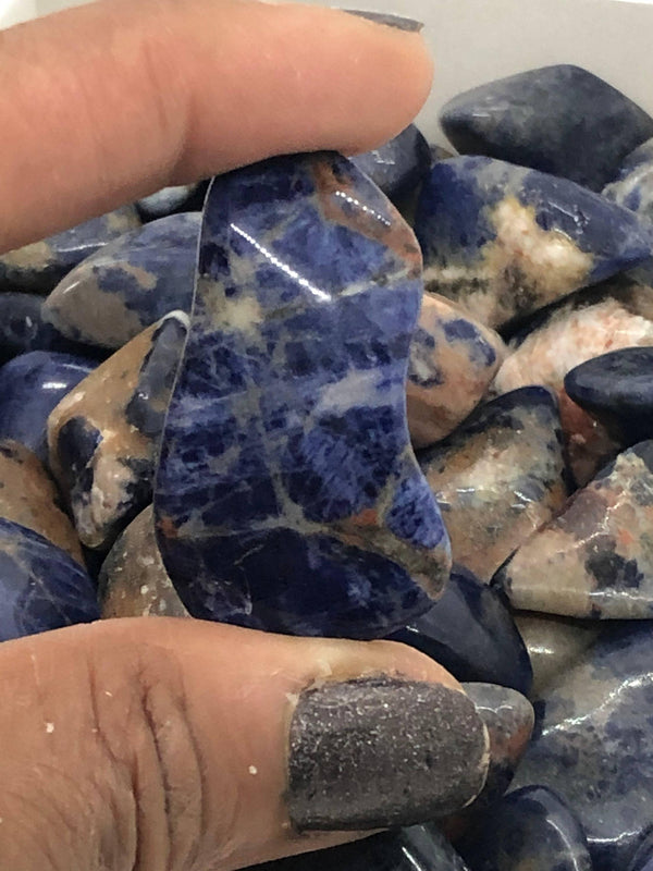 1 Sodalite 1-1.5 inch polished Trumble Stone Crystal - Infinite Treasures, LLC