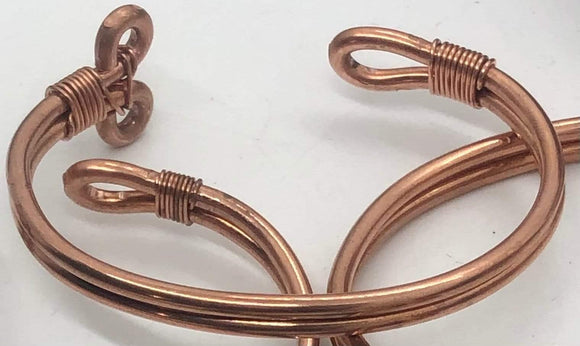 Copper and Brass Cuff Bangle Bracelet Hand Made - Infinite Treasures, LLC