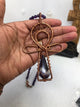 17 inch Amethyst Necklace with Amethyst Crystal Ankh Pendant Copper Necklace - Infinite Treasures, LLC