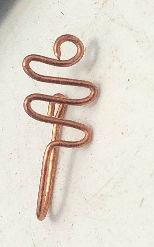 Ankh, Heart Shaped and Spiral Nose Cuff Ring Copper Handmade Kemetic Coptic Cross - Infinite Treasures, LLC