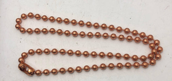 6.3MM Necklace Copper Bead Chain Necklace - Infinite Treasures, LLC