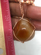 Carnelian Wirewrapped Crystal Copper Pendant with 20 inch Copper Chain - Infinite Treasures, LLC