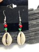 Gemstone and Cowrie Shell Sterling Silver Hooks Drop Dangle Earrings - Infinite Treasures, LLC