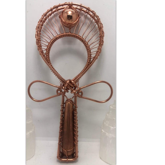 Pure Copper Healing synergy reiki Coptic Cross Kemetic Ankh - Infinite Treasures, LLC