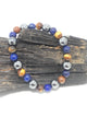Pyrite “Fools Gold” , Tigers Eye, Lapis Lazuli Stretchy Bracelet - Infinite Treasures, LLC