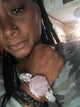 Rose Quartz and Herkimer Diamond from Morocco Handmade Copper Wirewrapped Bangle Bracelet - Infinite Treasures, LLC