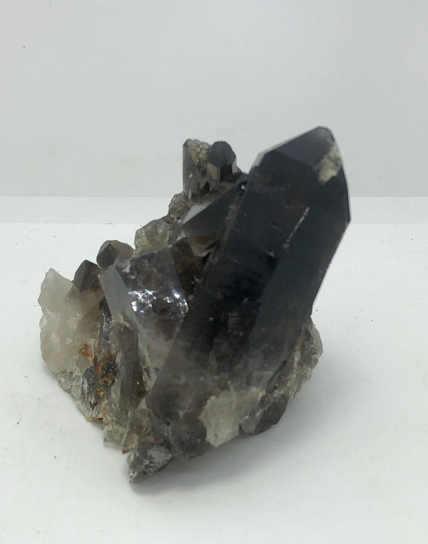 4.75" 1.1lb Smoky Quartz Cluster Natural Druzy Mineral - Infinite Treasures, LLC