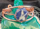 Gemstone Crystal Quartz Hexagon Shaped Copper Bracelet Wirewrapped - Infinite Treasures, LLC